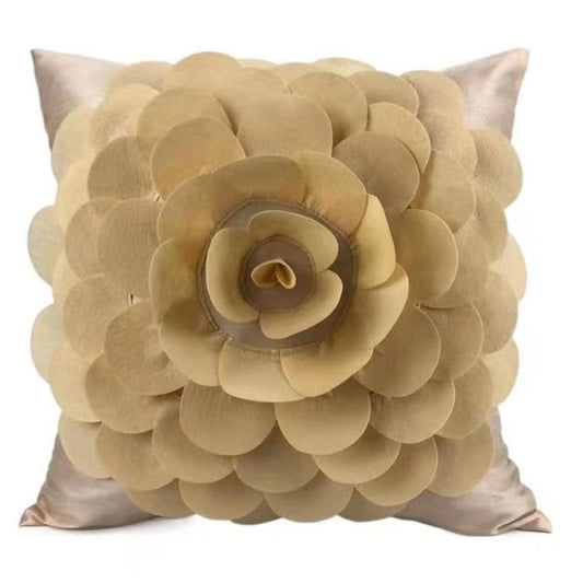 Alan Symonds Felt Flower Filled Cushion - Cream