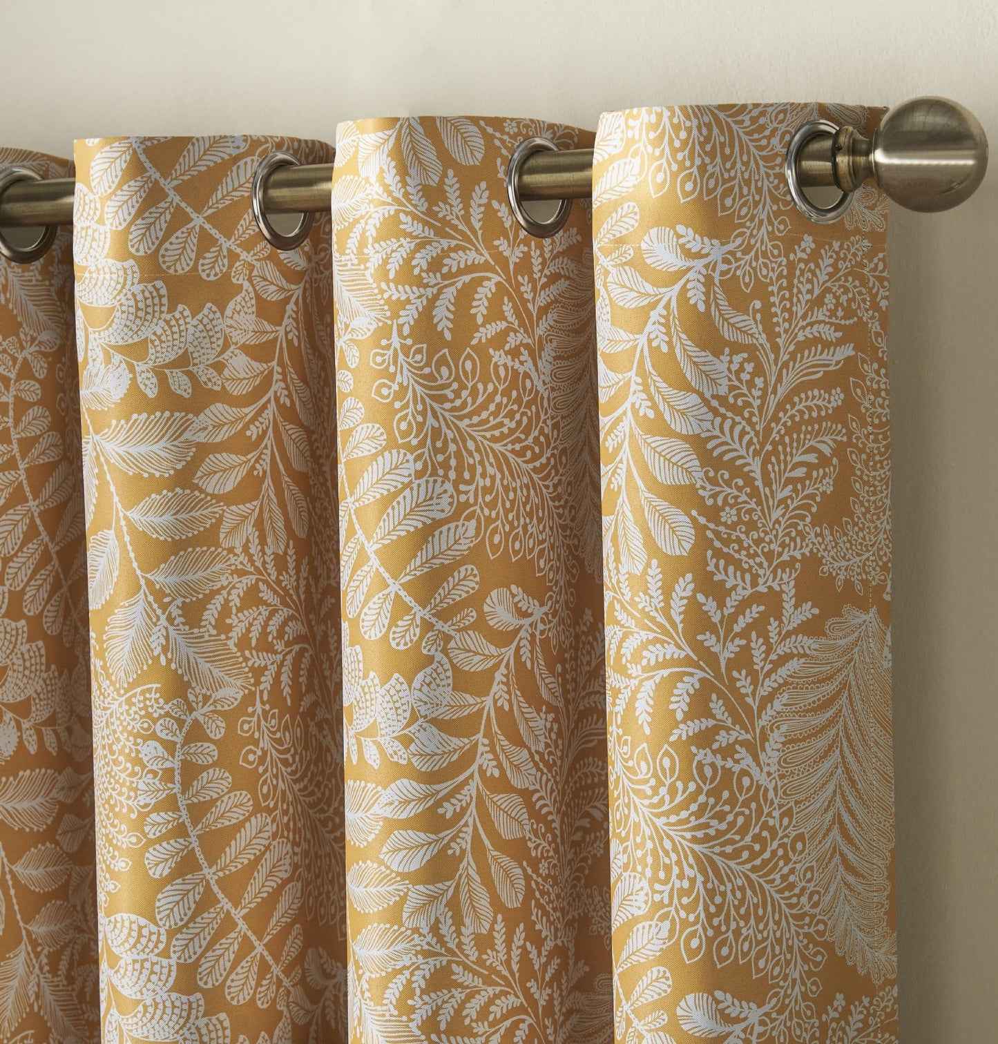 Alan Symonds Ferndown Eyelet Curtains - Ochre