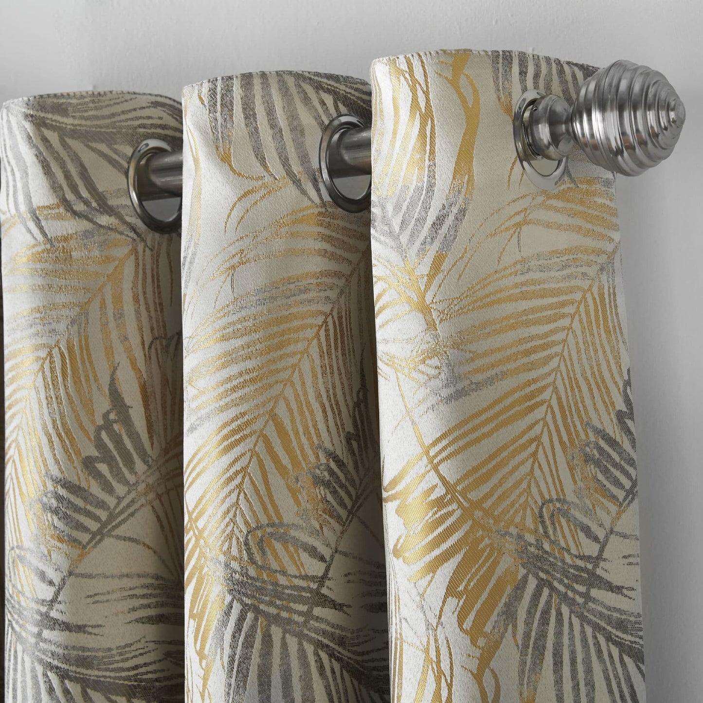 Alan Symonds Fiji Eyelet Curtains - Ochre