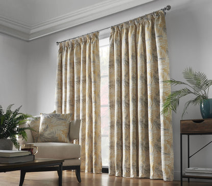 Alan Symonds Fiji Pencil Pleat Curtains - Ochre