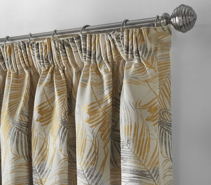 Alan Symonds Fiji Pencil Pleat Curtains - Ochre