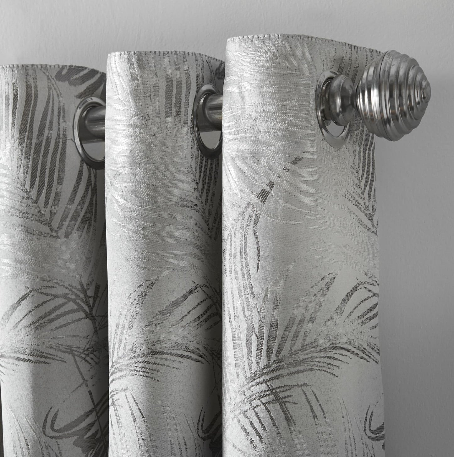 Alan Symonds Fiji Eyelet Curtains - Silver