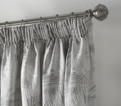 Alan Symonds Fiji Pencil Pleat Curtains - Silver