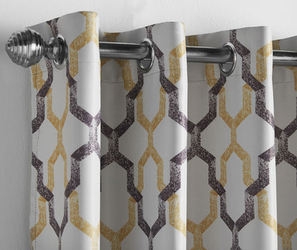 Alan Symonds Georgia Eyelet Curtains - Ochre
