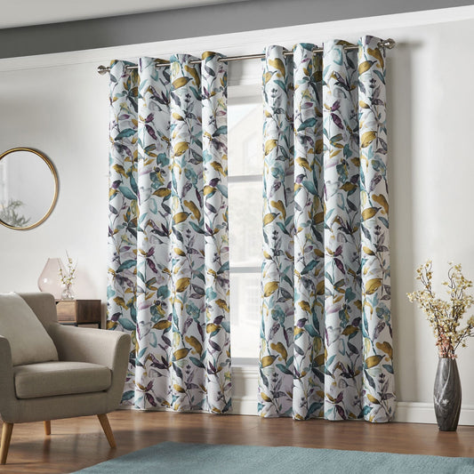 Alan Symonds Giverny Eyelet Curtains - Green