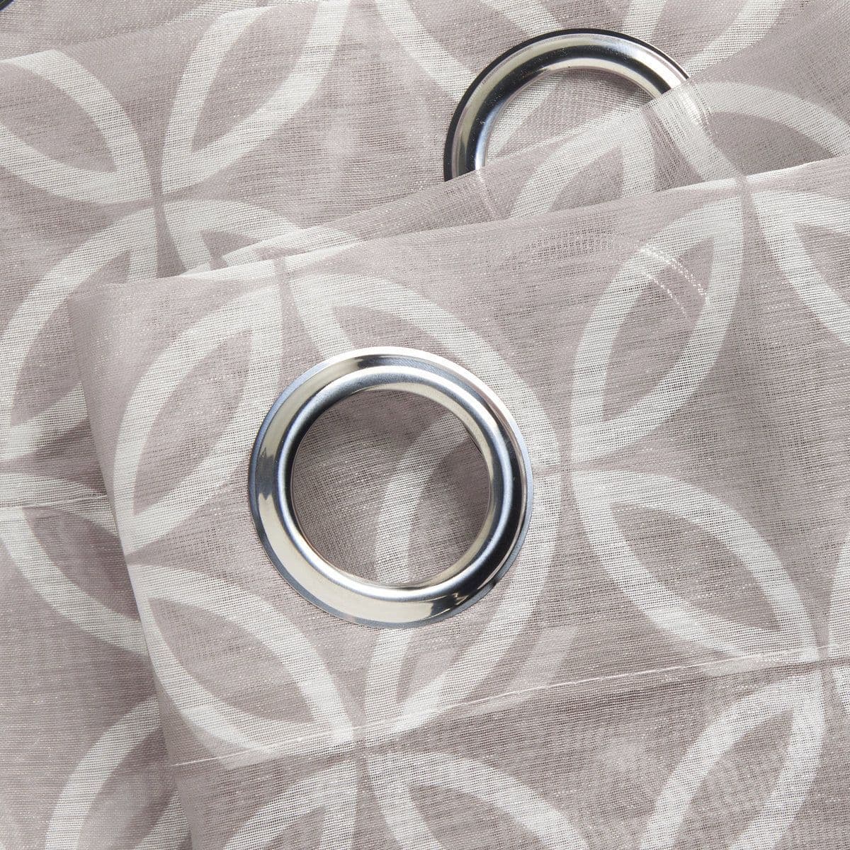 Alan Symonds Harper Eyelet Voile Curtains - Latte