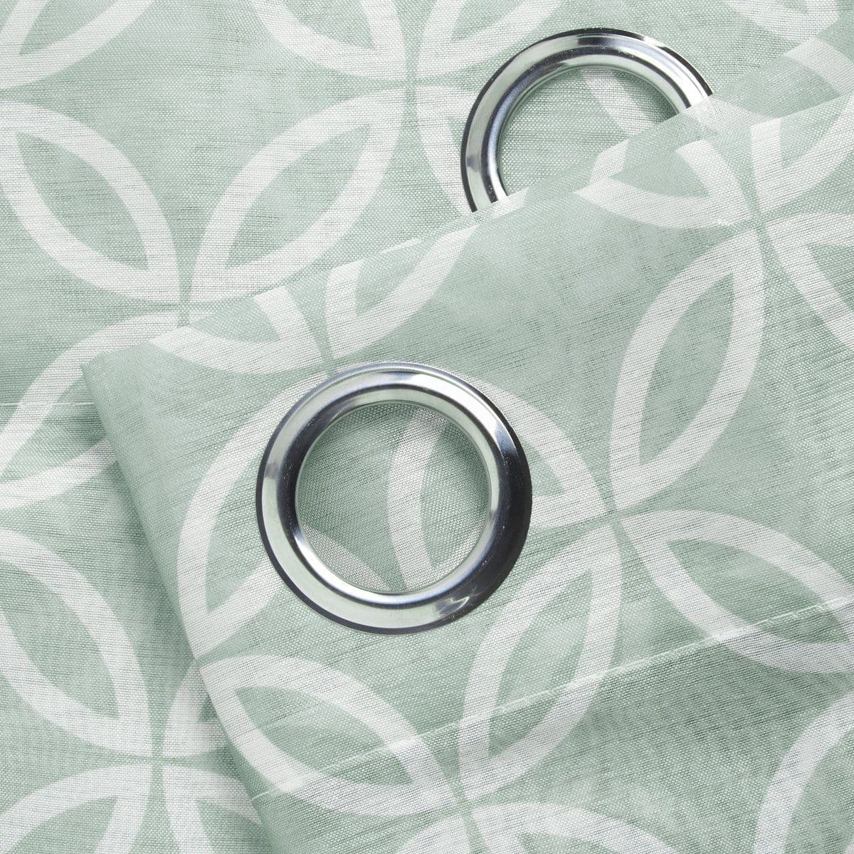 Alan Symonds Harper Eyelet Voile Curtains - Sage