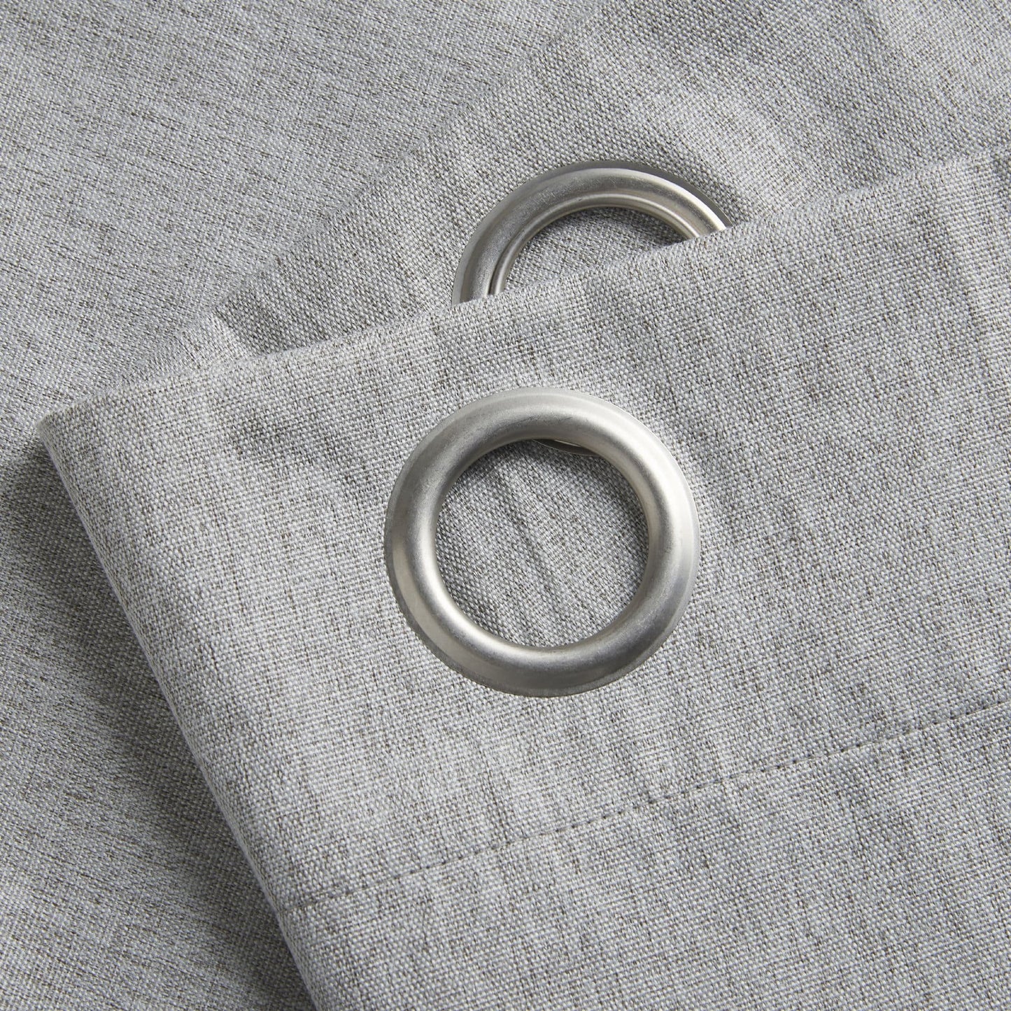 Alan Symonds Linen Look Blackout Eyelet Curtains - Slate