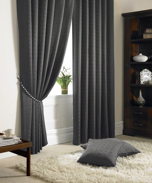 Alan Symonds Madison Pencil Pleat Curtains - Charcoal