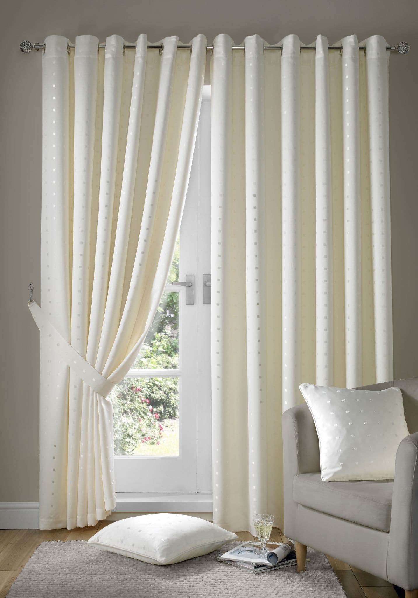 Alan Symonds Madison Eyelet Curtains - Cream