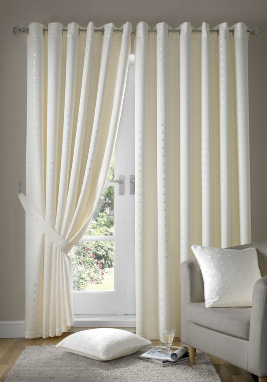Alan Symonds Madison Eyelet Curtains - Cream