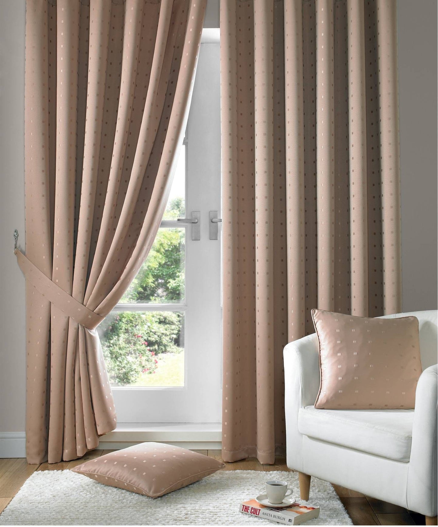 Alan Symonds Madison Pencil Pleat Curtains - Latte
