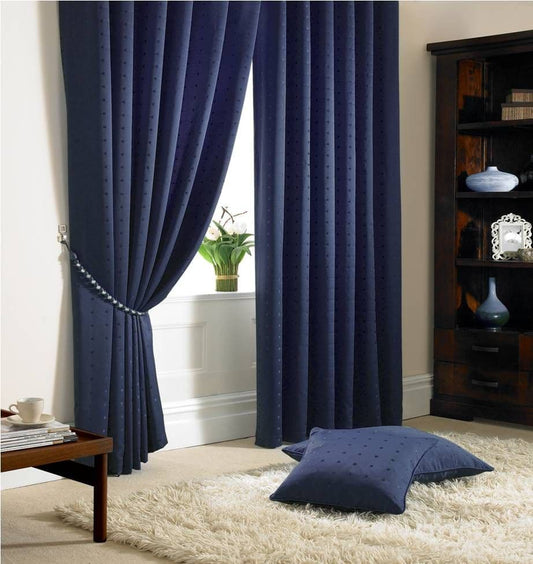 Alan Symonds Madison Pencil Pleat Curtains - Navy