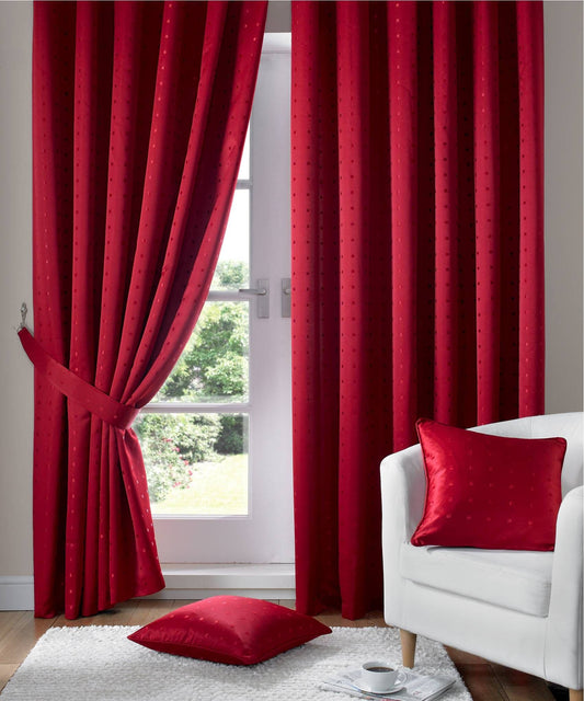 Alan Symonds Madison Pencil Pleat Curtains - Red