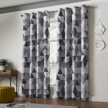 Alan Symonds Malmo Eyelet Curtains - Charcoal