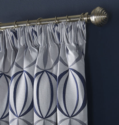Alan Symonds Omega Pencil Pleat Curtains - Navy