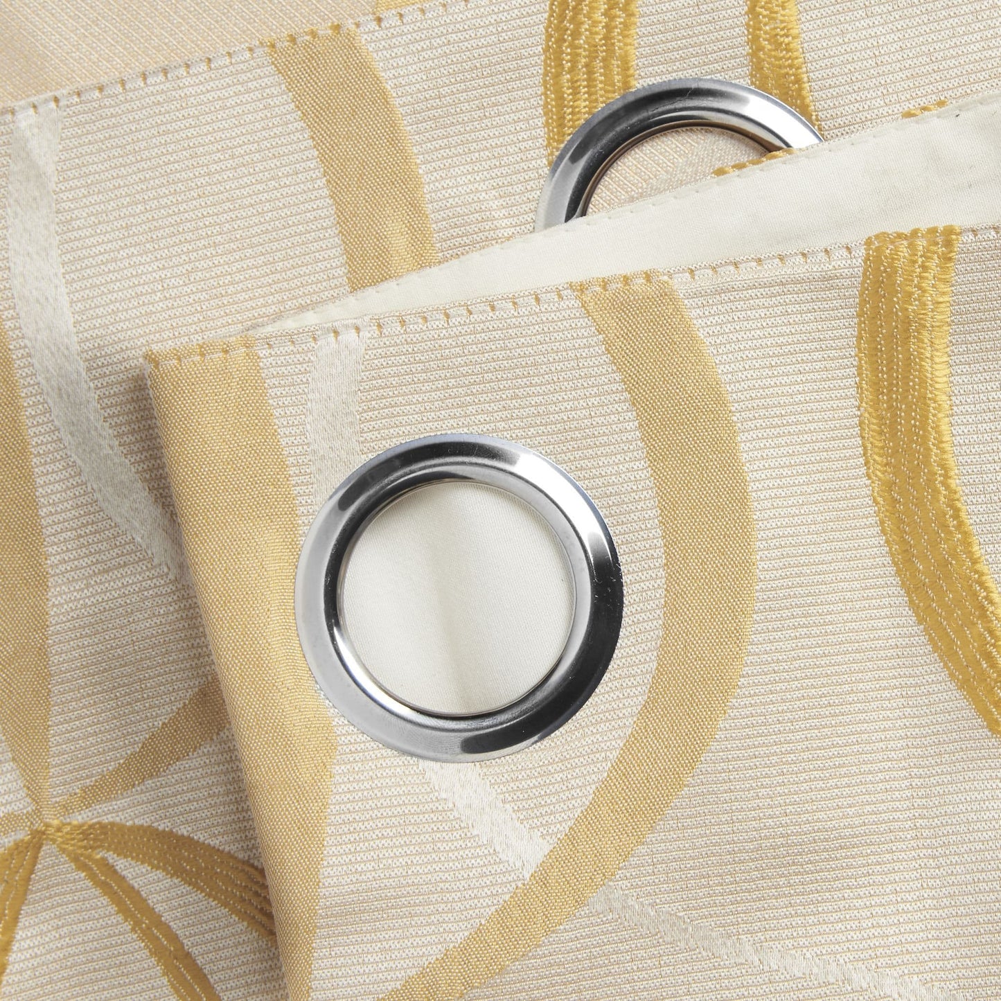 Alan Symonds Omega Eyelet Curtains - Ochre