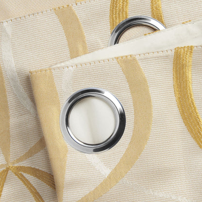 Alan Symonds Omega Eyelet Curtains - Ochre