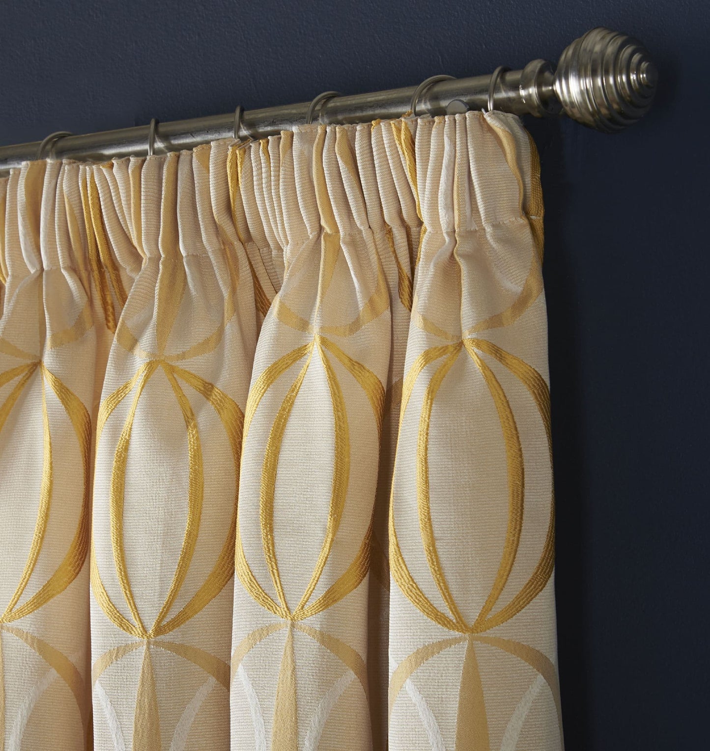 Alan Symonds Omega Pencil Pleat Curtains - Ochre
