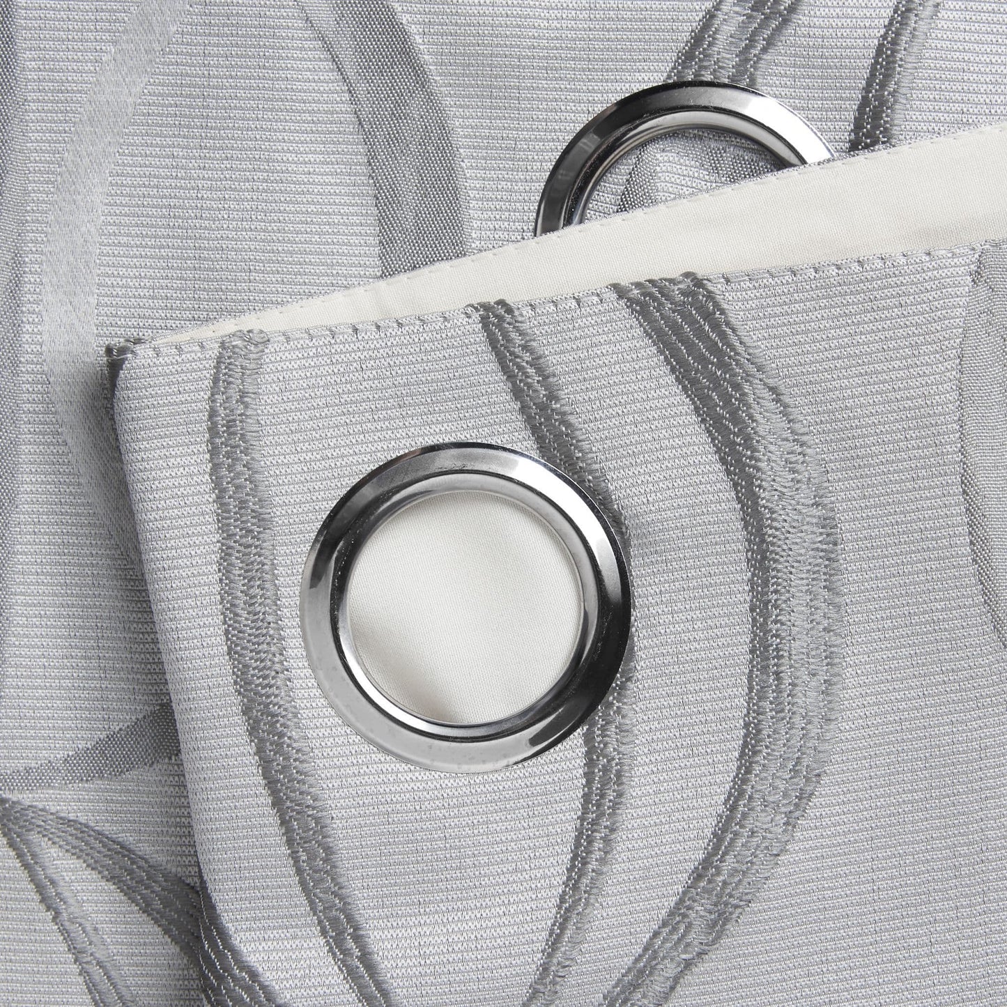 Alan Symonds Omega Eyelet Curtains - Silver
