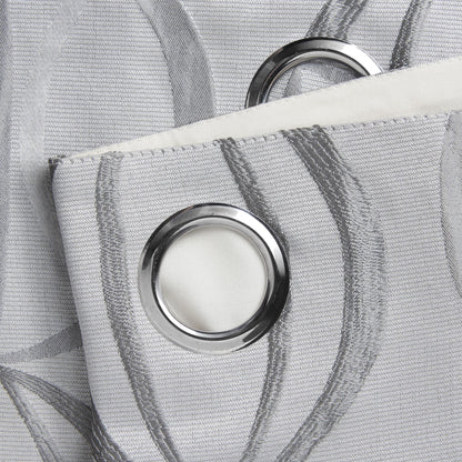 Alan Symonds Omega Eyelet Curtains - Silver