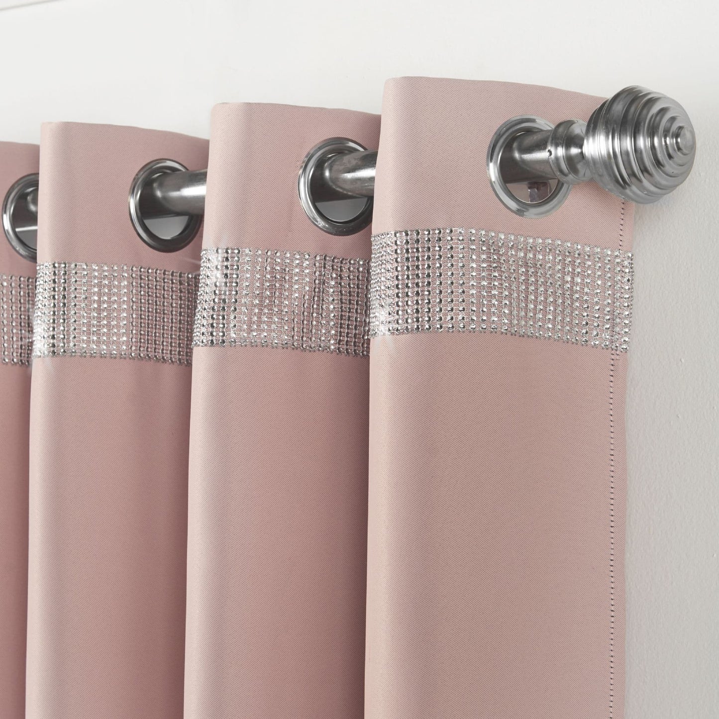 Alan Symonds Palace Eyelet Curtains - Blush