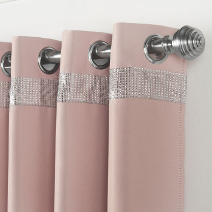 Alan Symonds Palace Eyelet Curtains - Blush