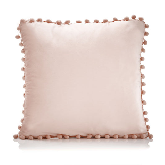 Alan Symonds Poms Filled Cushion - Dusky Pink