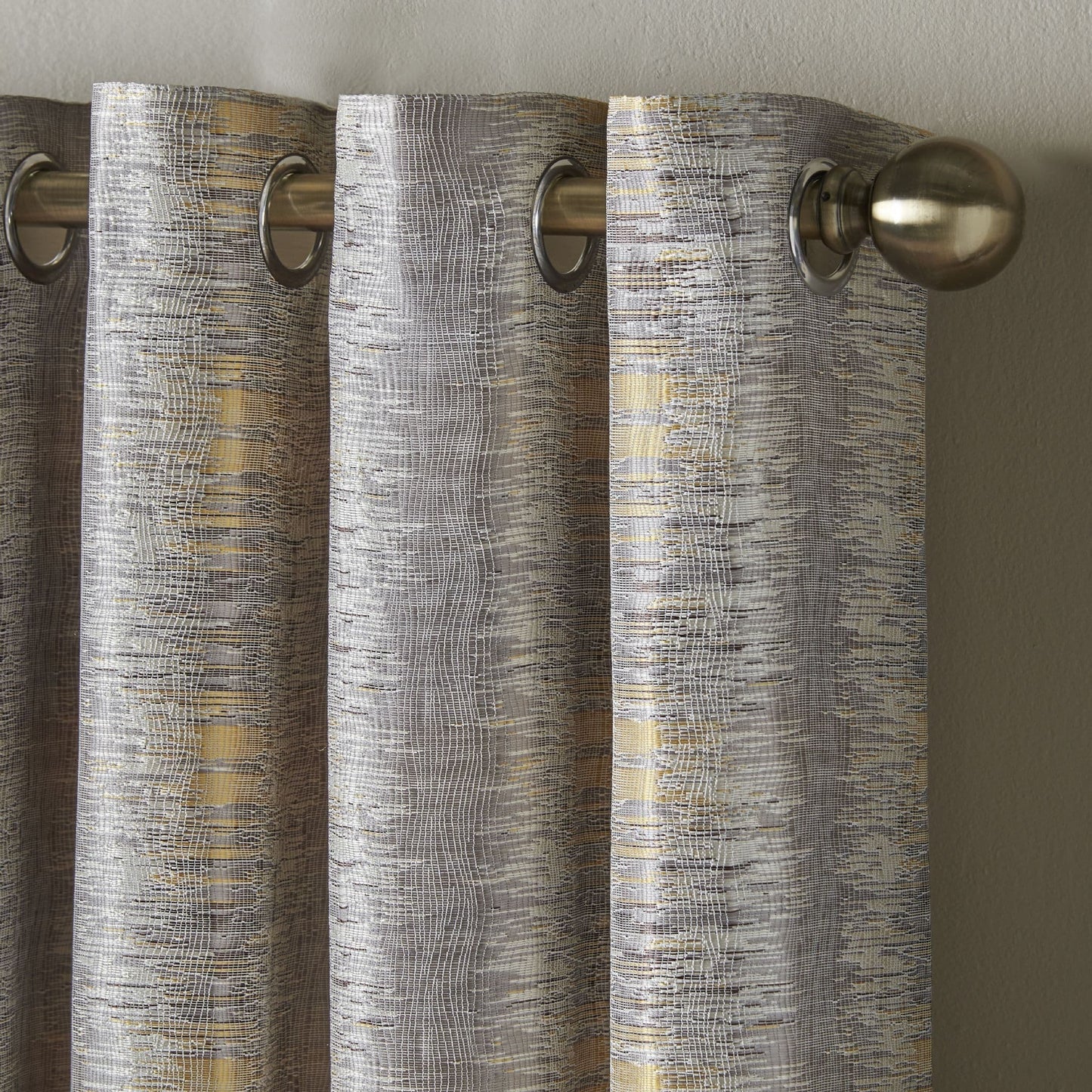Alan Symonds Reflections Eyelet Curtains - Ochre