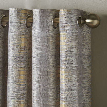 Alan Symonds Reflections Eyelet Curtains - Ochre
