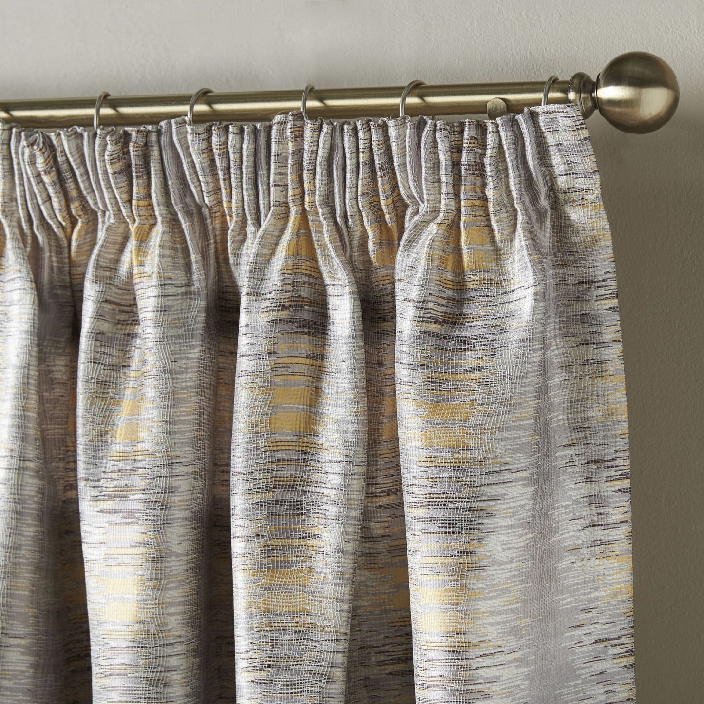 Alan Symonds Reflections Pencil Pleat Curtains - Ochre