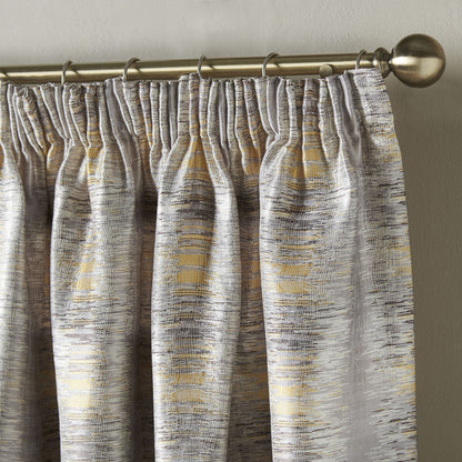 Alan Symonds Reflections Pencil Pleat Curtains - Ochre