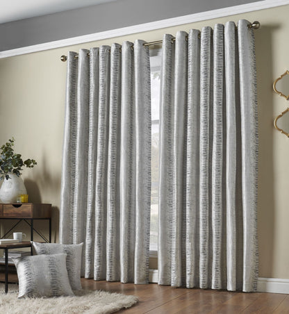 Alan Symonds Reflections Eyelet Curtains - Silver