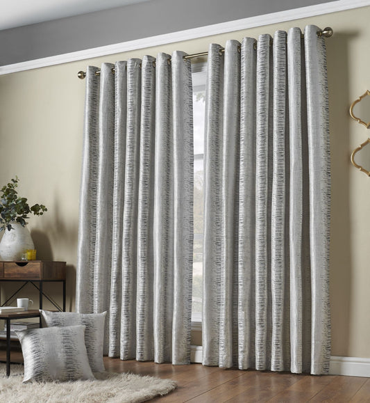 Alan Symonds Reflections Eyelet Curtains - Silver