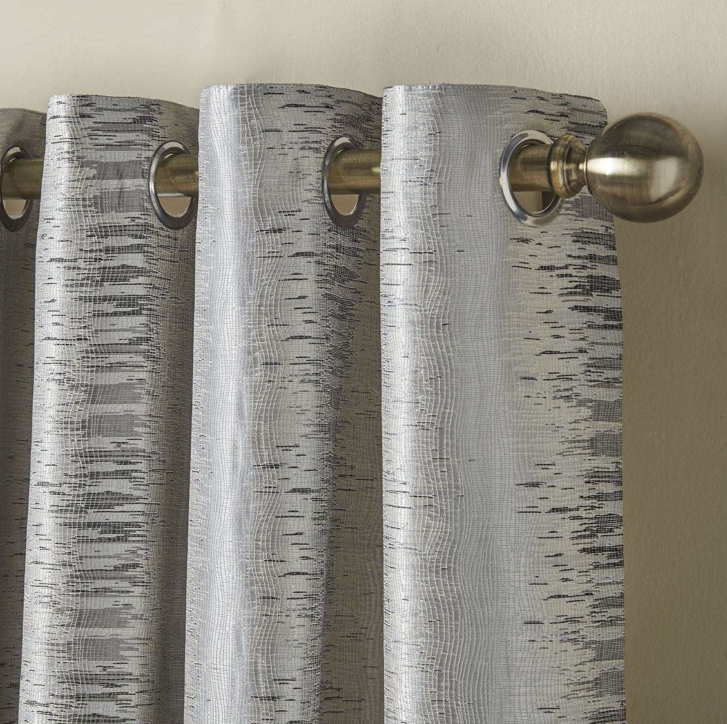 Alan Symonds Reflections Eyelet Curtains - Silver