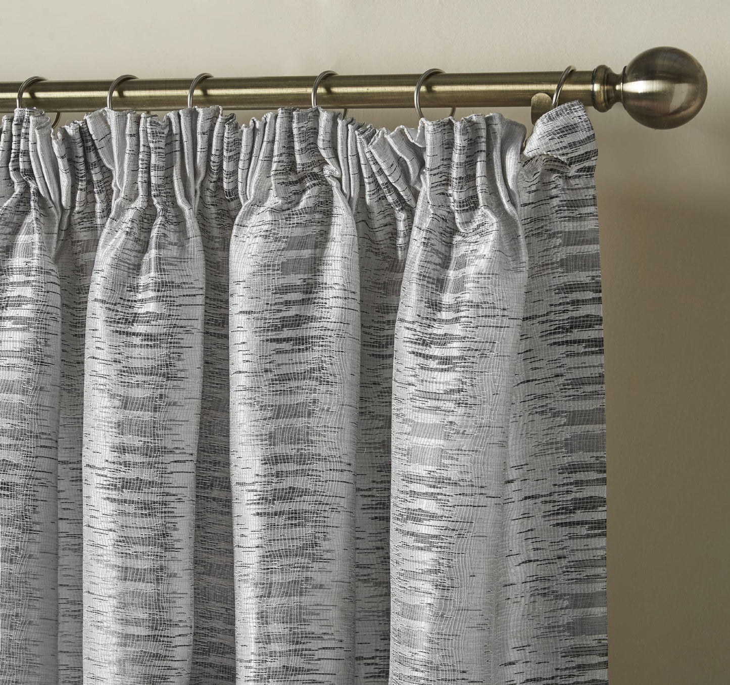 Alan Symonds Reflections Pencil Pleat Curtains - Silver
