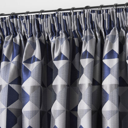 Alan Symonds Skandi Pencil Pleat Curtains - Navy