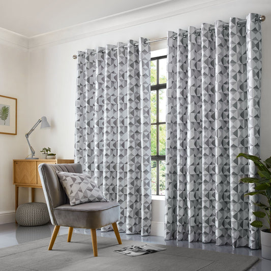 Alan Symonds Skandi Eyelet Curtains - Silver