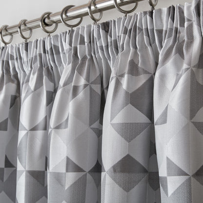 Alan Symonds Skandi Pencil Pleat Curtains - Silver