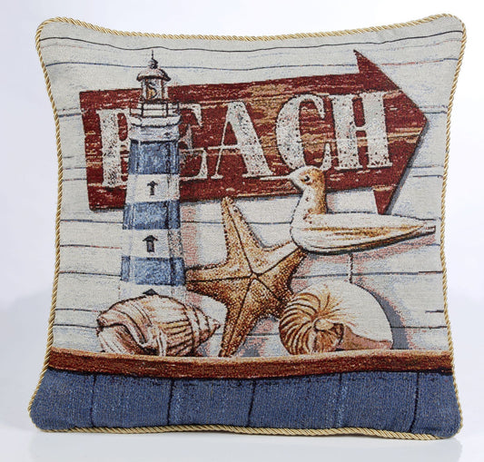 Alan Symonds Tapestry Filled Cushion - Beach
