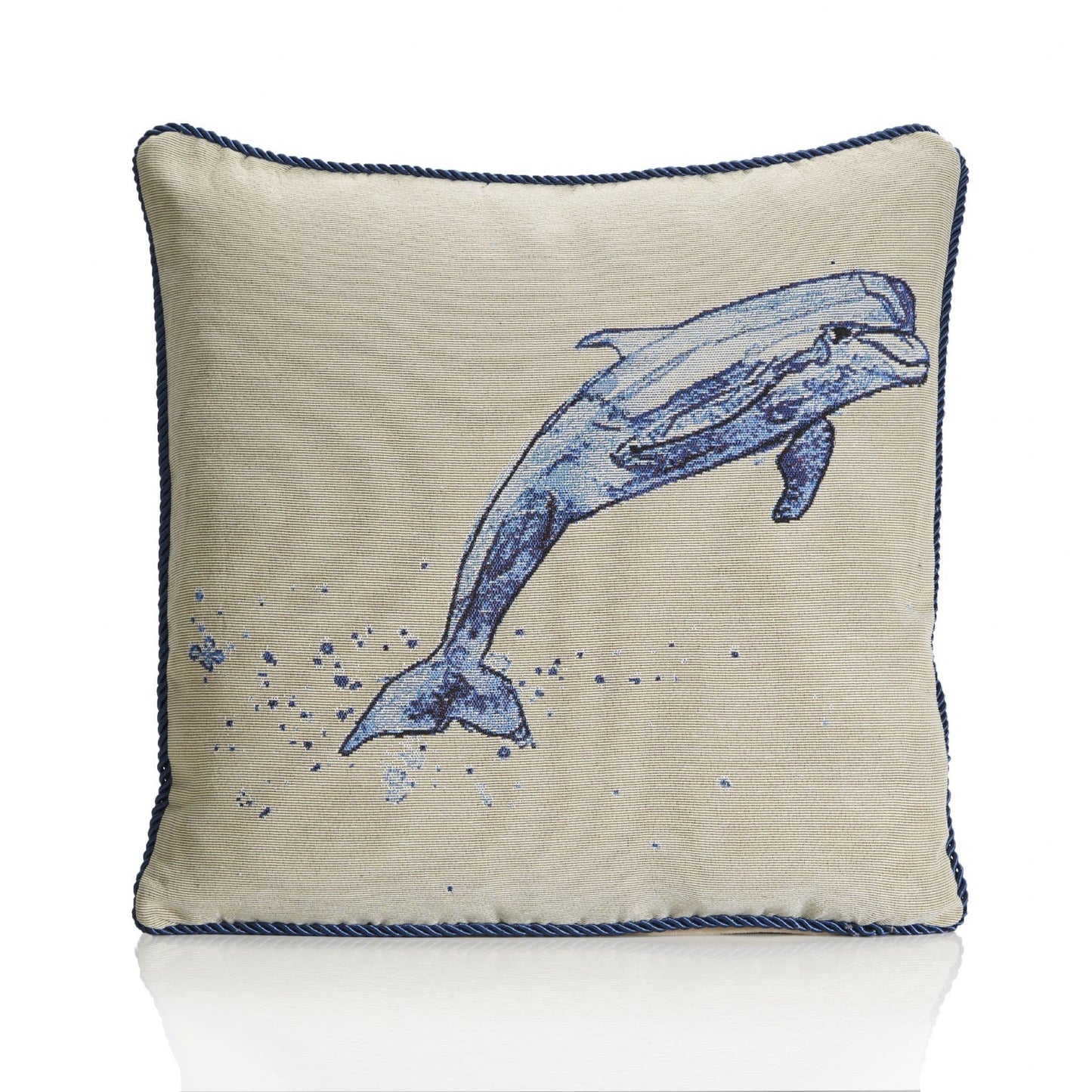 Alan Symonds Tapestry Filled Cushion - Dolphin