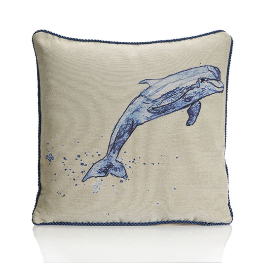 Alan Symonds Tapestry Filled Cushion - Dolphin