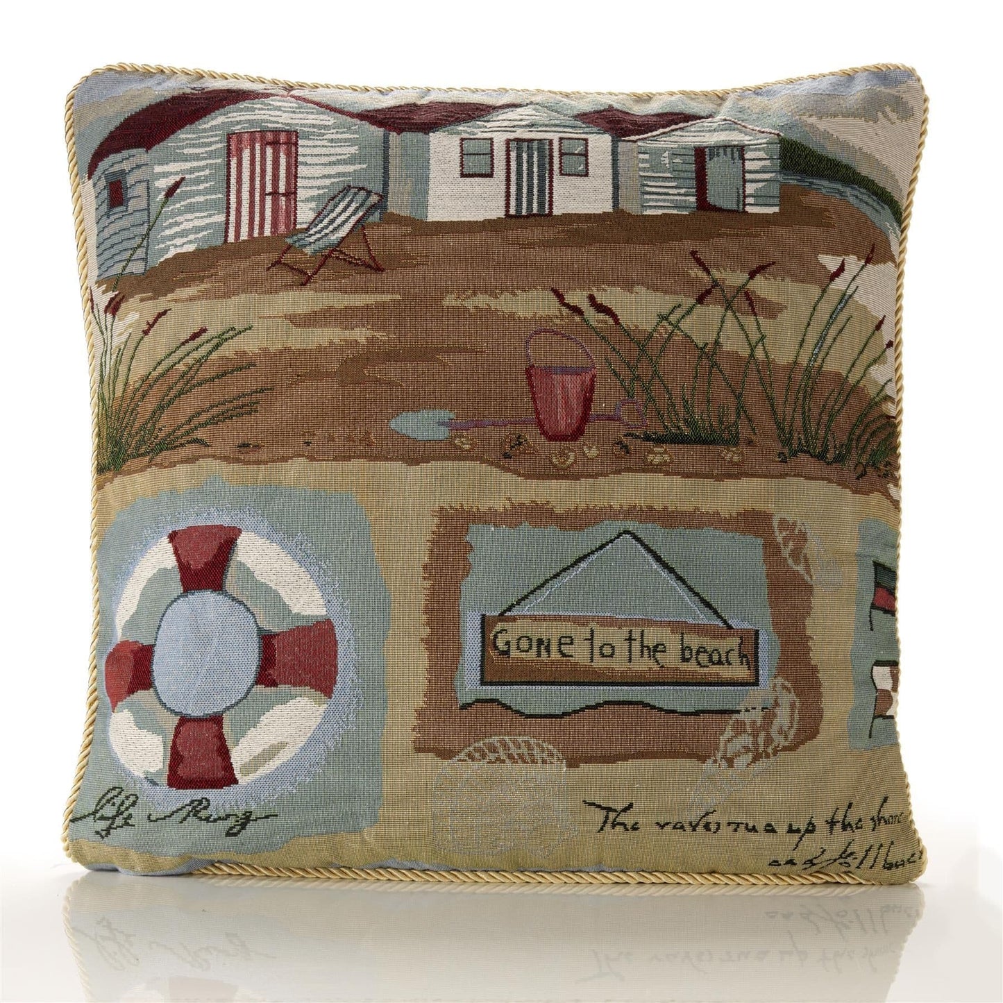 Alan Symonds Tapestry Filled Cushion - Gone To The Beach