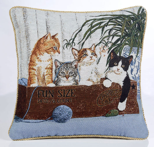Alan Symonds Tapestry Filled Cushion - Kittens