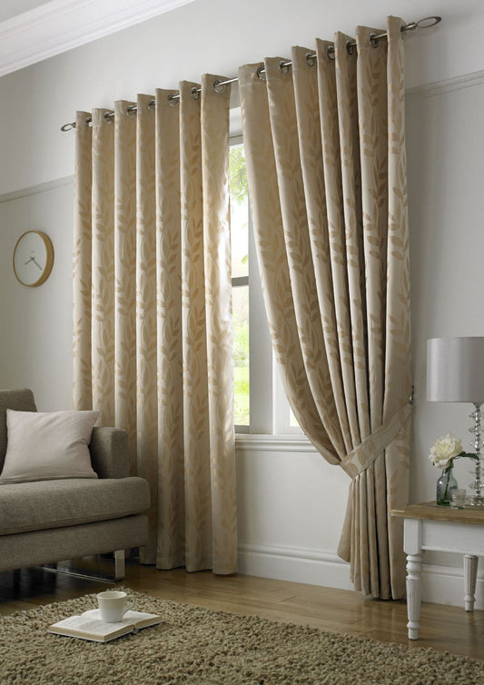 Alan Symonds Tivoli Eyelet Curtains - Latte