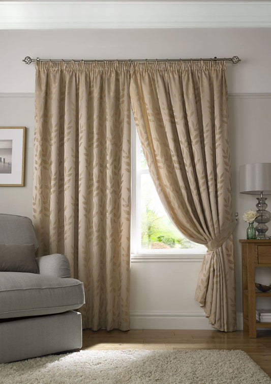 Alan Symonds Tivoli Pencil Pleat Curtains - Latte