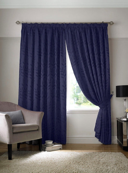 Alan Symonds Tivoli Pencil Pleat Curtains - Navy
