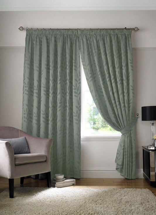 Alan Symonds Tivoli Pencil Pleat Curtains - Sage