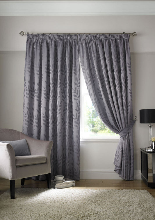 Alan Symonds Tivoli Pencil Pleat Curtains - Silver
