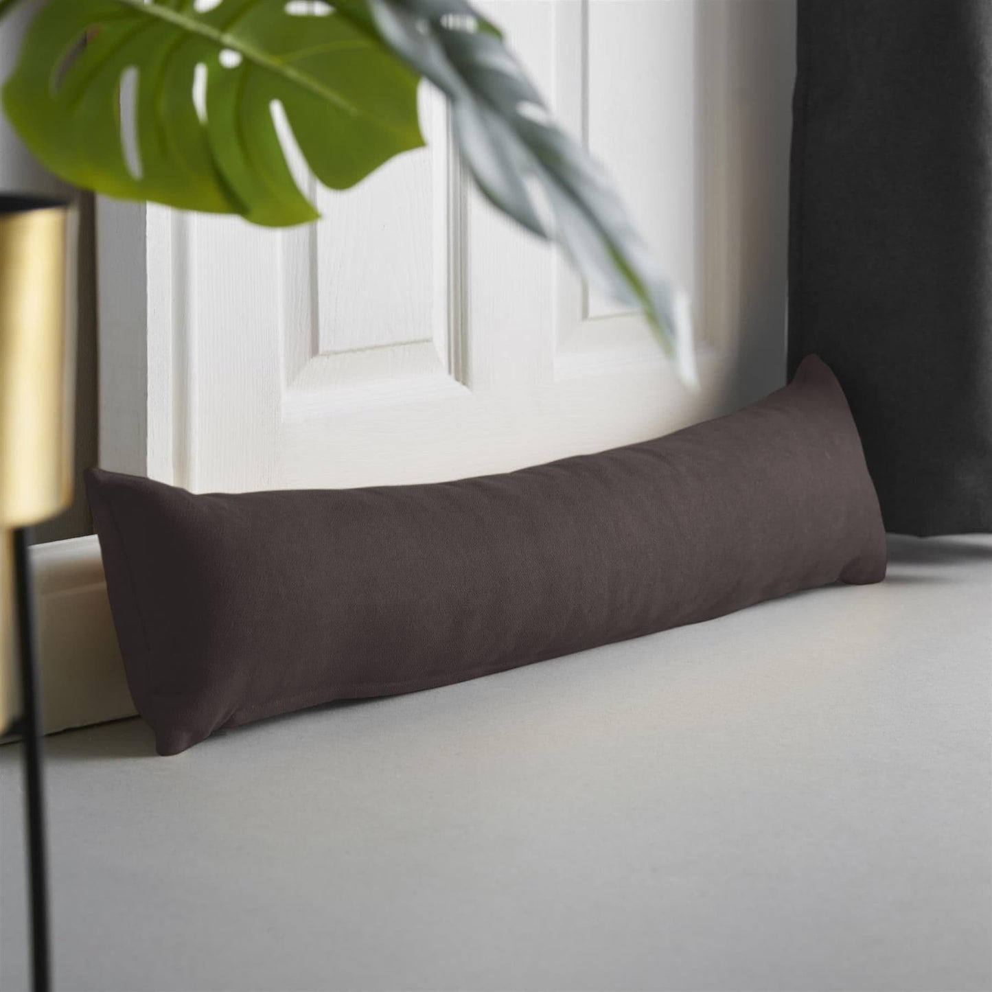 Alan Symonds Velvet Chenille Filled Draught Excluder - Chocolate